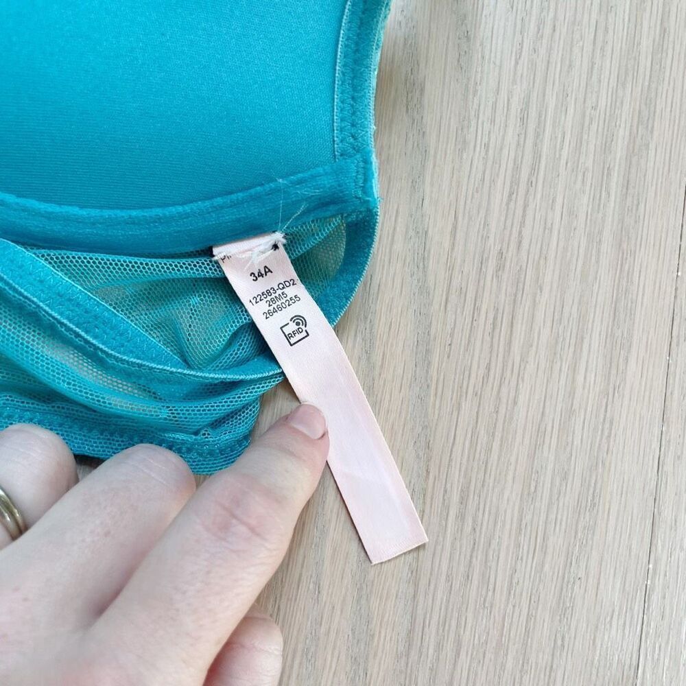 BUY 1 GET 1 FREE BUY 1 GET 1 FREE Victoria’s Secret 34a Racerback push up teal a - Picture 2 of 6